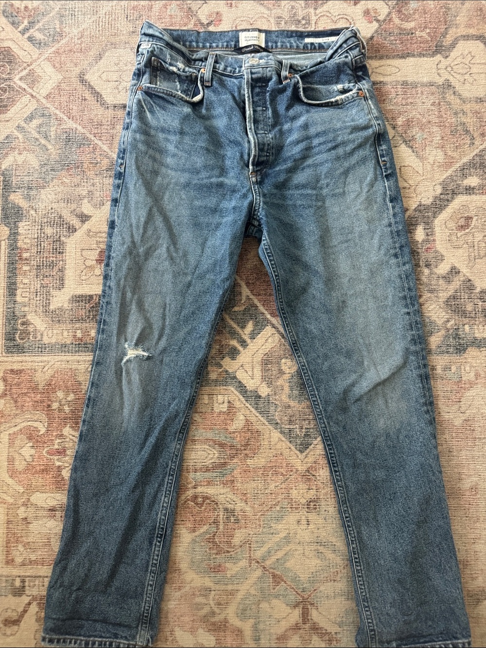 Citizens Of Humanity Faded Blue Straight Jeans